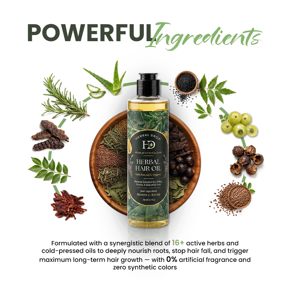 100% Organic Herbal Hair Oil (200ml)